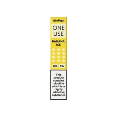 Airspops One Use 3Ml 3.6% N/Salt Banana Ice 10 - Image 1
