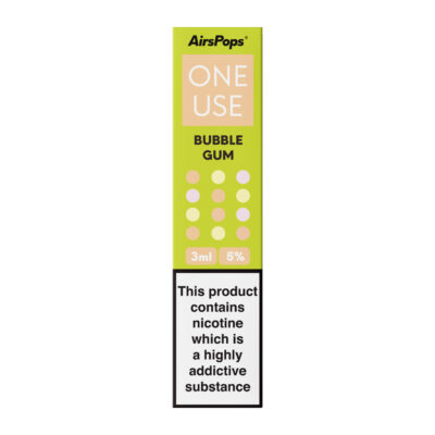 Airspops One Use 3Ml 5% N/Salt Bubble Gum 10 - Image 1