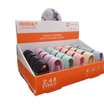 Universal 2.1A Charger IPHONE Cable Only multi-color (Box of 24) - Image 1