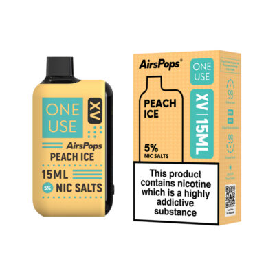 Airspops One Use Xv 15Ml 5% N/Salt Peach Ice 5 - Image 1