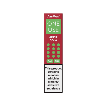 Airspops One Use 3Ml 5% N/Salt Apple Cola 10 - Image 1