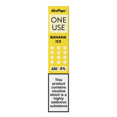 Airspops One Use 3Ml 5% N/Salt Banana Ice 10 - Image 1