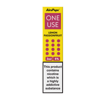 Airspops One Use 3Ml 5% N/Salt Lemon Passionfruit 10 - Image 1