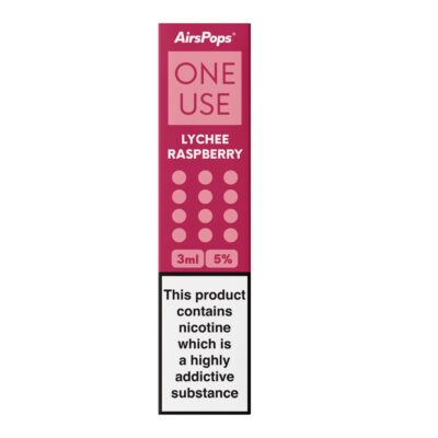 Airspops One Use 3Ml 3.6% N/Salt Lychee Raspberry 10 - Image 1