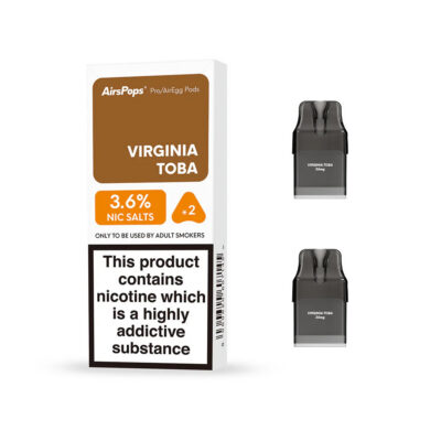 Airspops Pro Prefilled Pods 3.6% N/Salt Virginia Toba 2 X 2Ml - Image 1