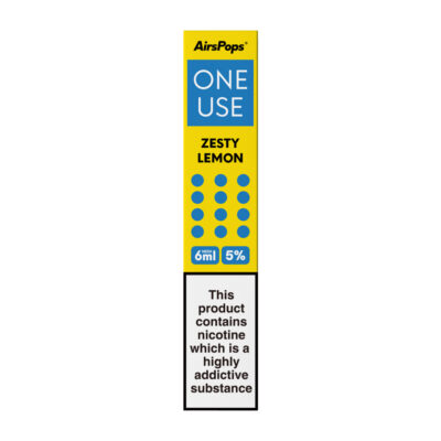 Airspops One Use 6Ml Mesh 5% N/Salt Zesty Lemon 10 - Image 1
