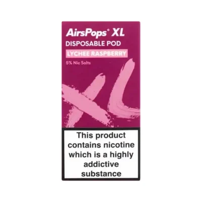 Airspops Xl Disposable Pod 5% N/Salt Lychee Raspberry 10Ml - Image 1