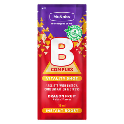 Mcnabs Supercharge B Complex Shot Dragon Fruit 48'S - Sachets - Image 1